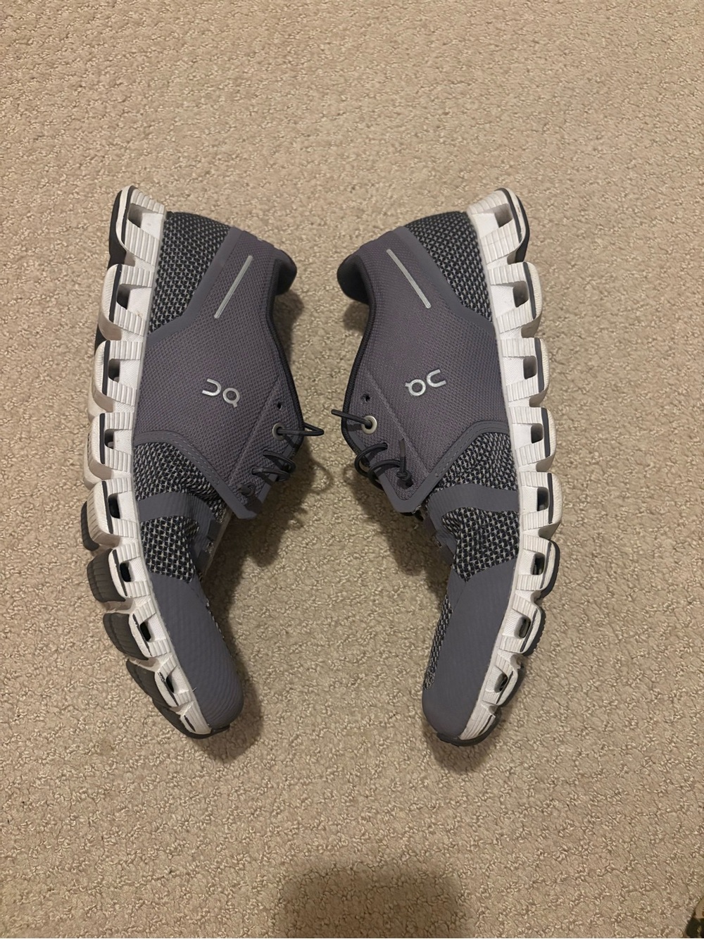 On Cloud Terry Running Shoes Gray Black Women’s 9.5